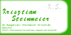 krisztian steinmeier business card